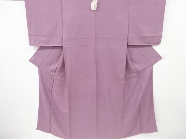 織柄一つ紋色無地着物